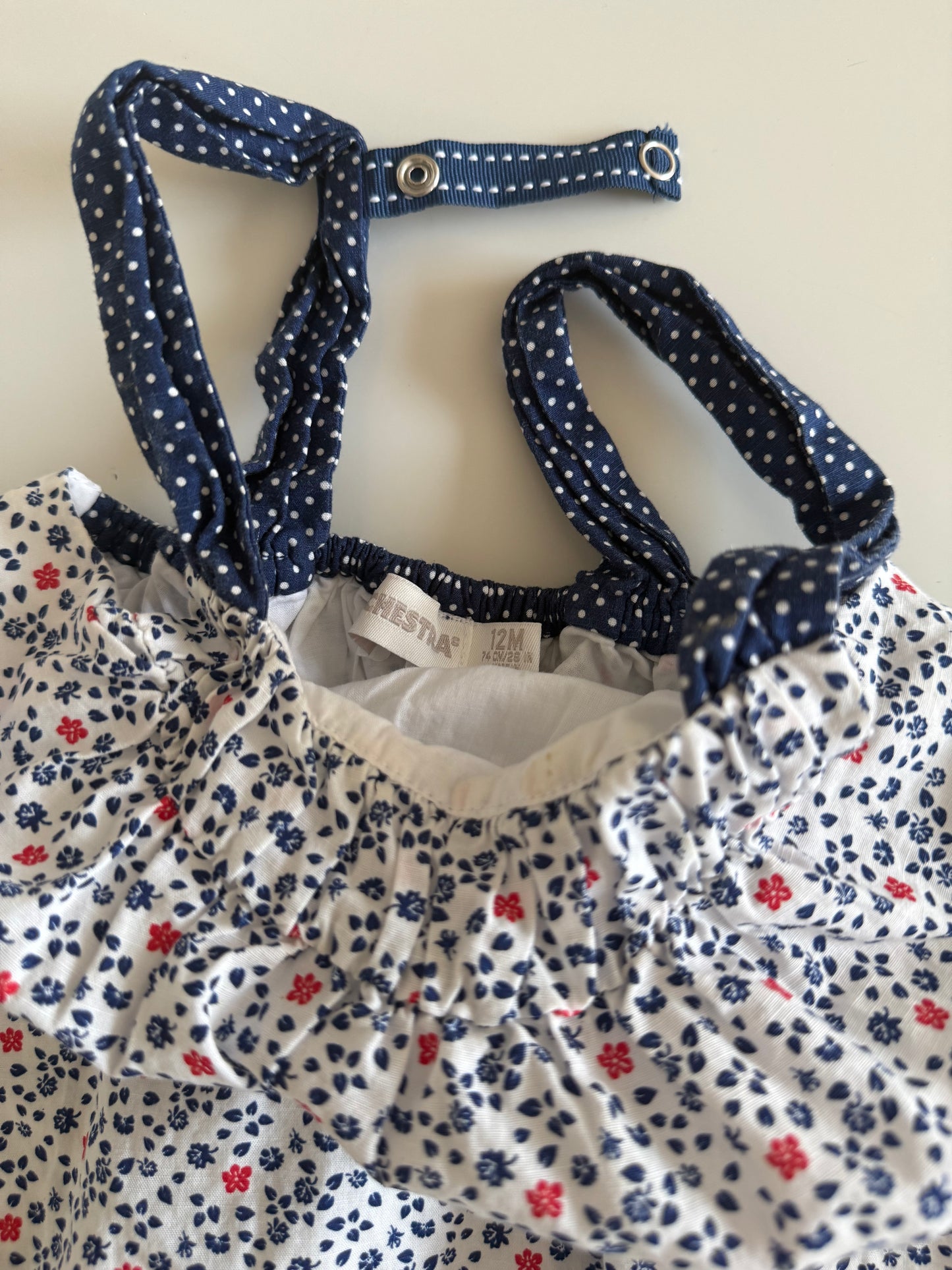 ORCHESTRA Sommerkleid festlich blau weiß 74