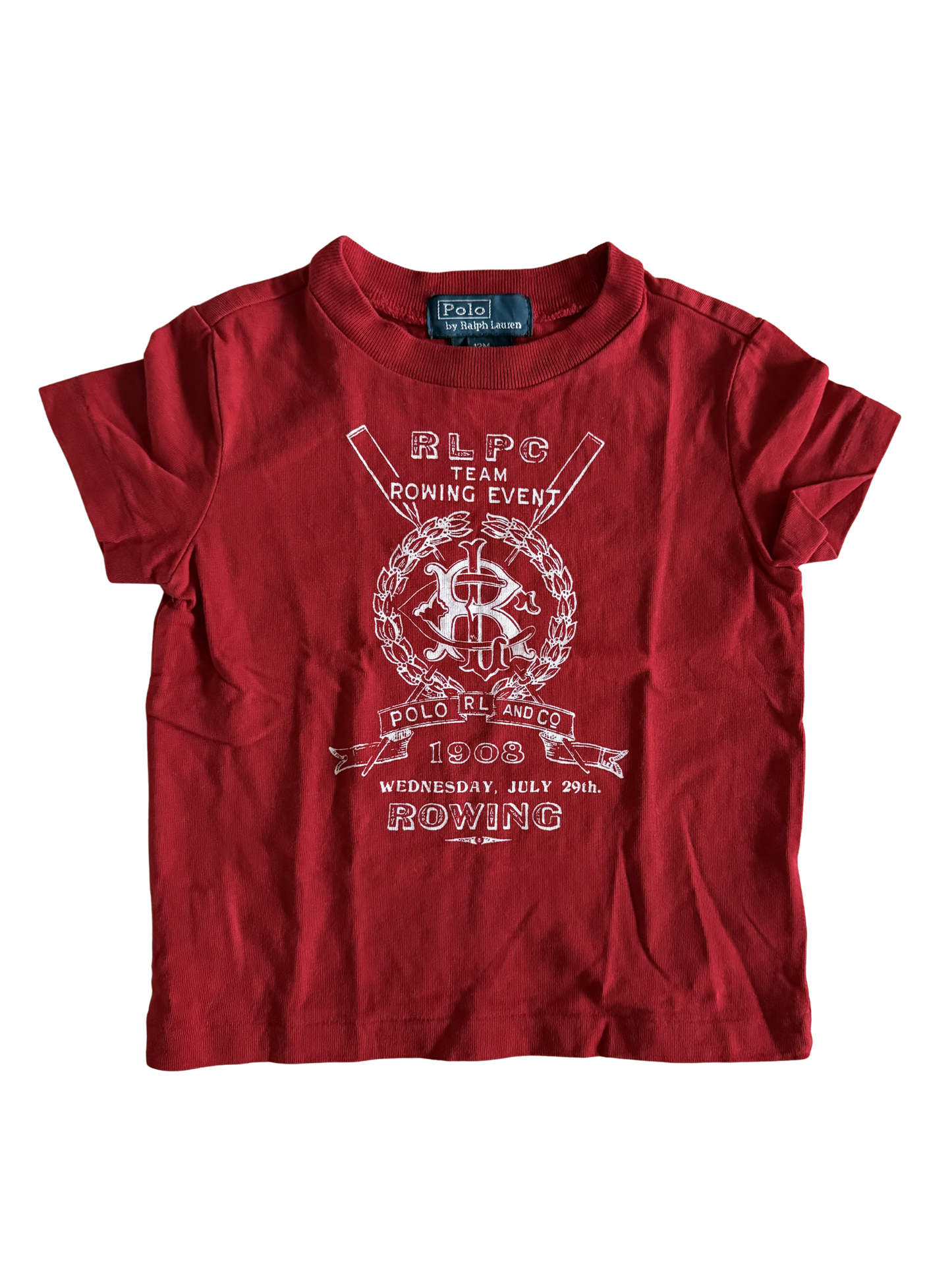 RALPH LAUREN T-Shirt rot weiß 80