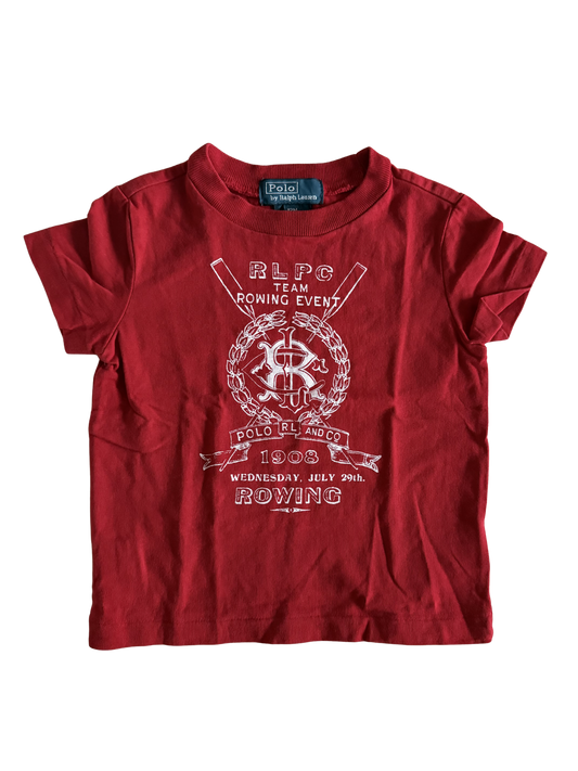 RALPH LAUREN T-Shirt rot weiß 80