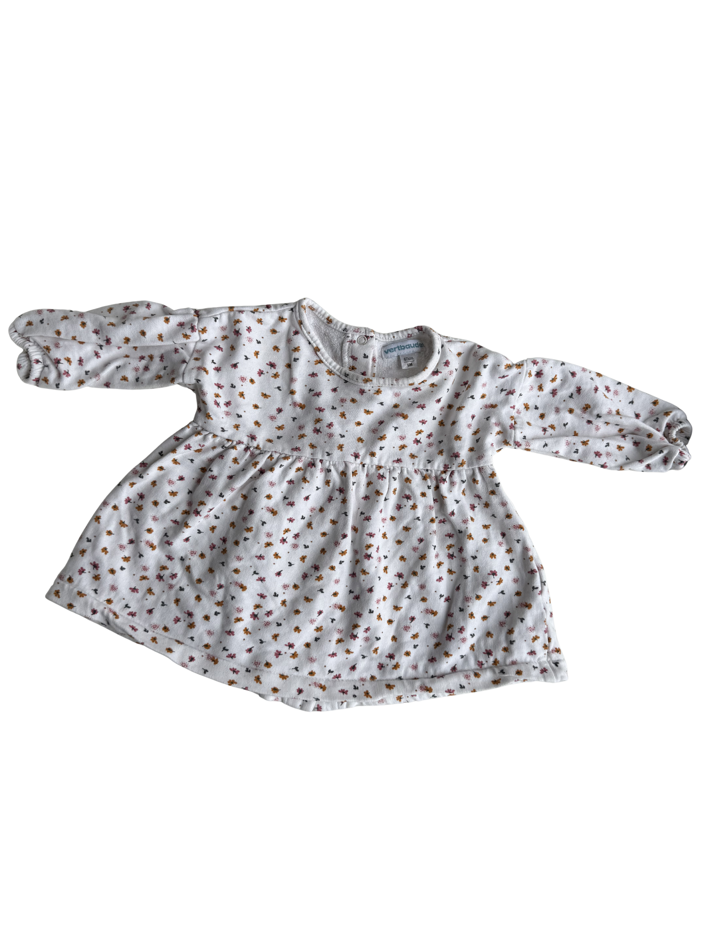 VERBAUDET Kleid Blümchen weiß 62/68