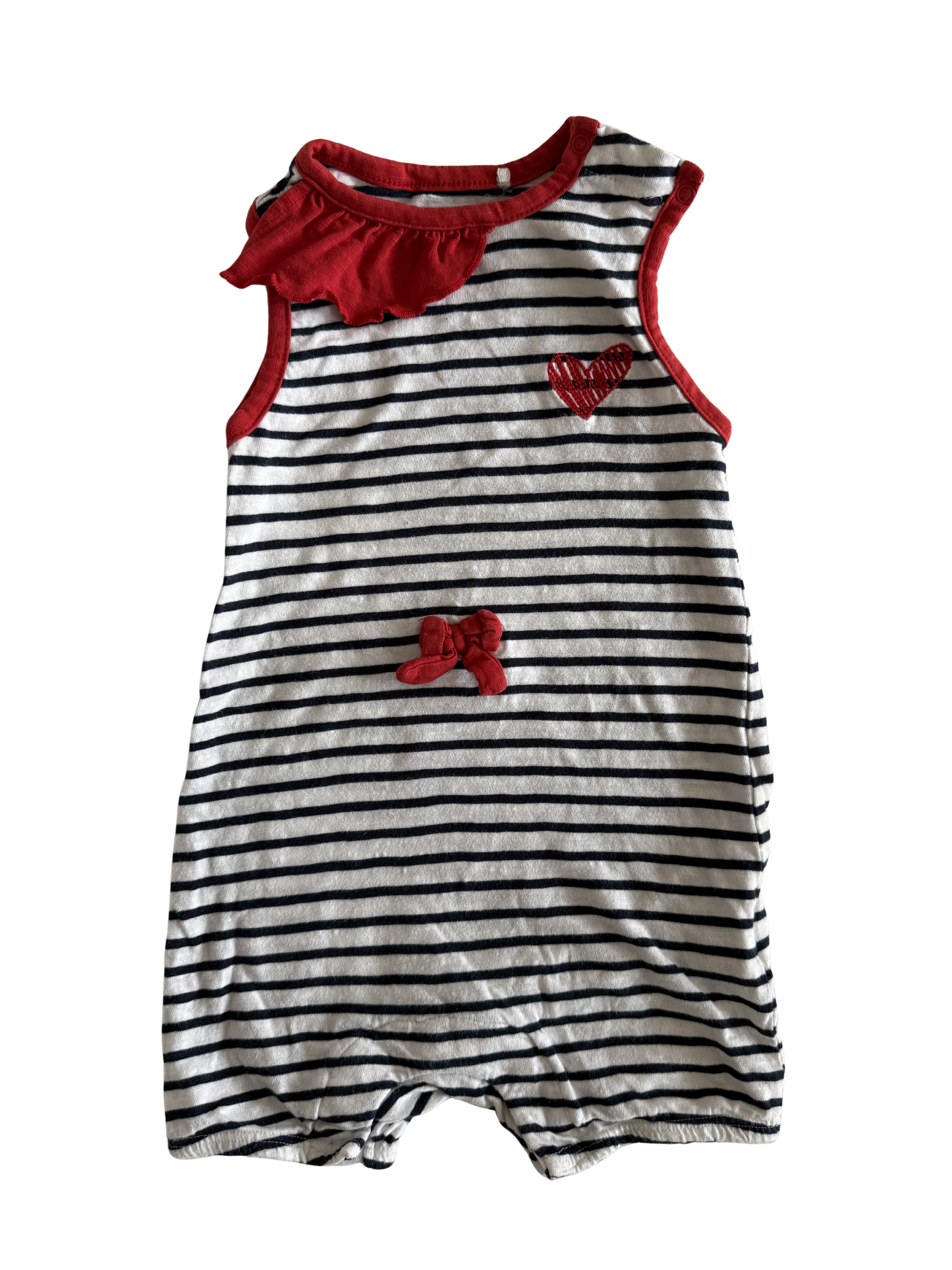 ORCHESTRA Jumpsuit Shorts blau weiß 80/86