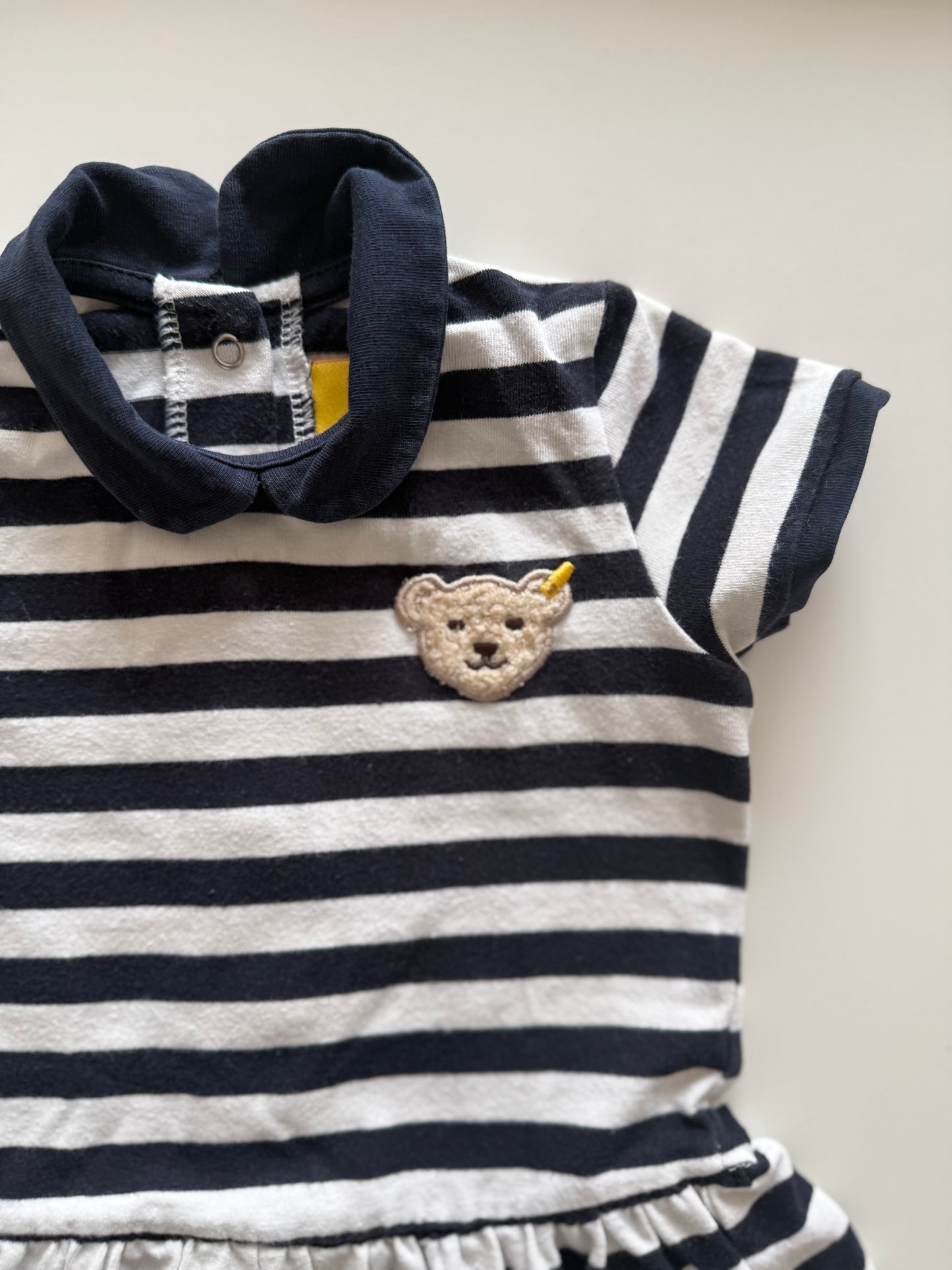 STEIFF Kleid blau weiß gestreift 74