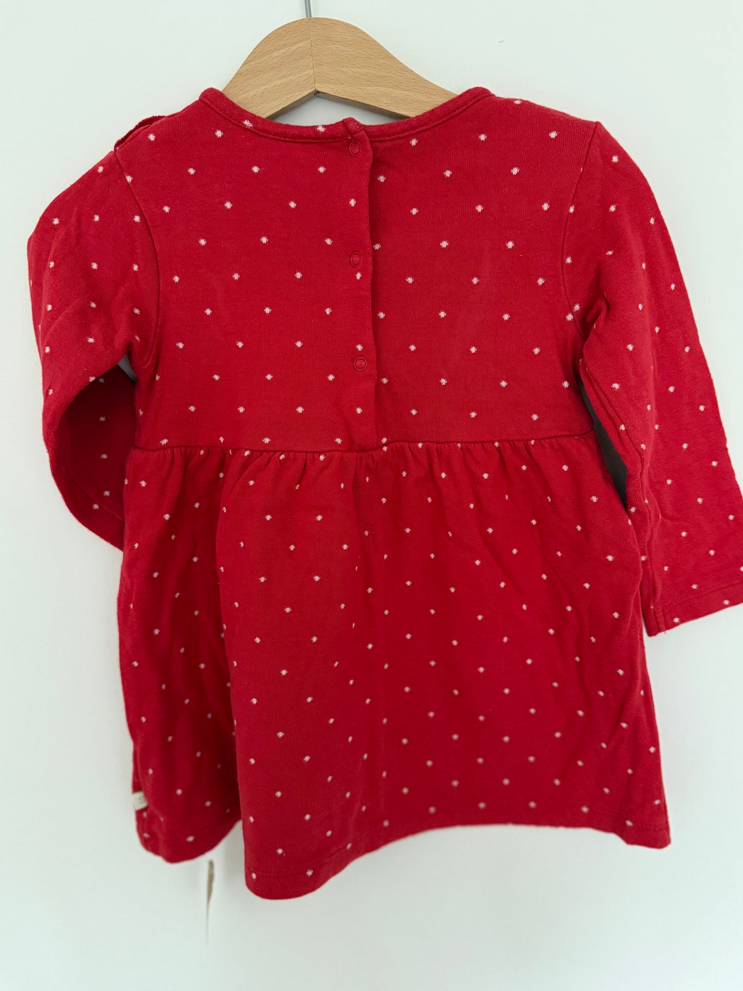STACCATO Kleid Strick rot weiß 80