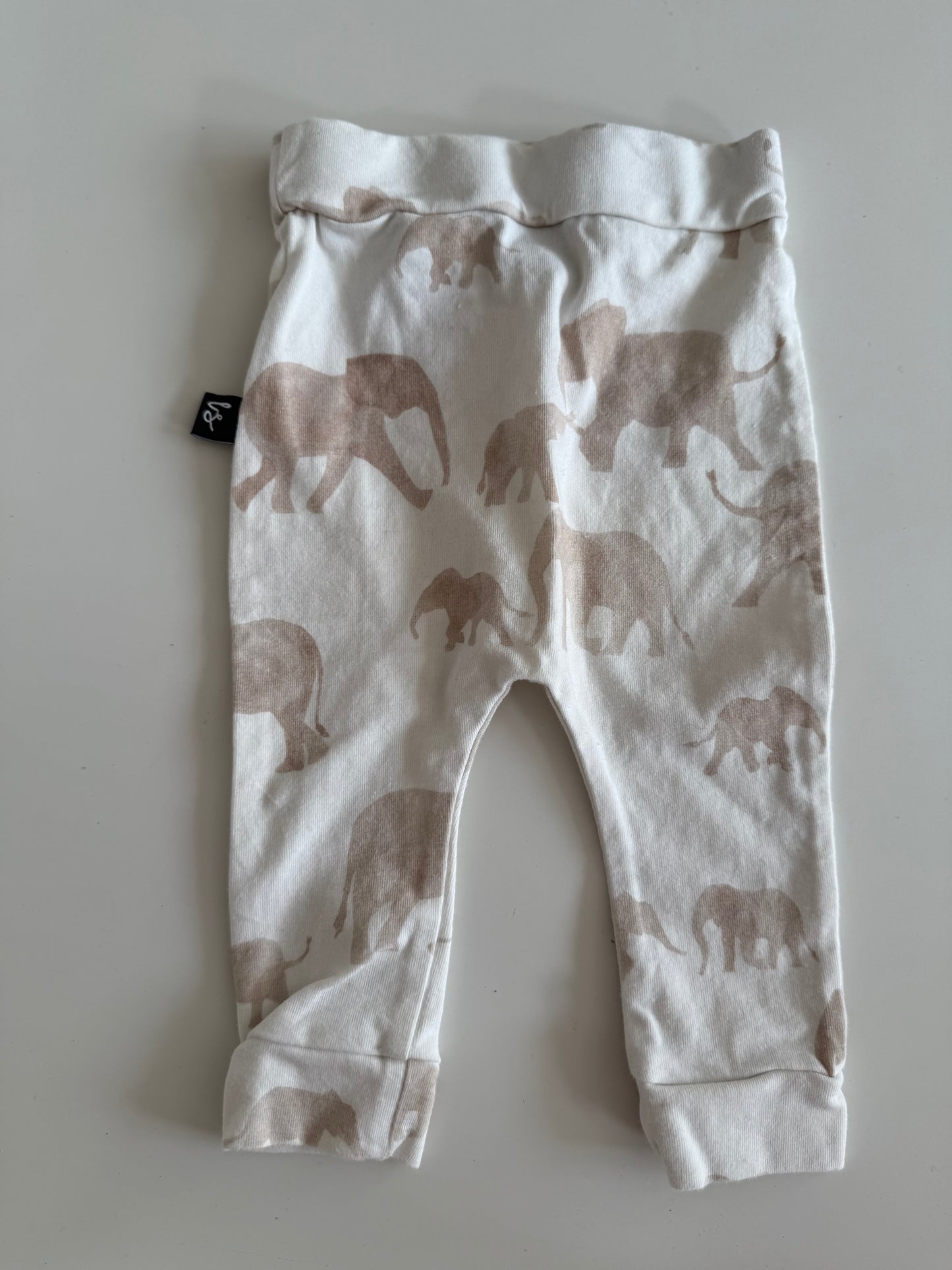 BABYSTYLING Leggings Elefanten beige weiß 62