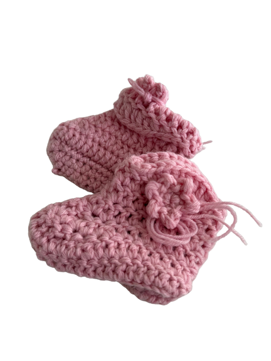 HANDMADE Strickschuhe Rosa 18/19