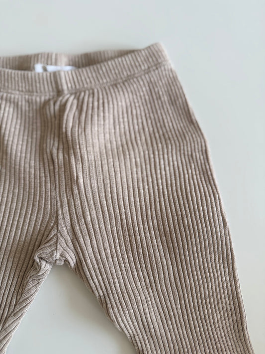 LEEVJE Leggings Ripp beige 74/80