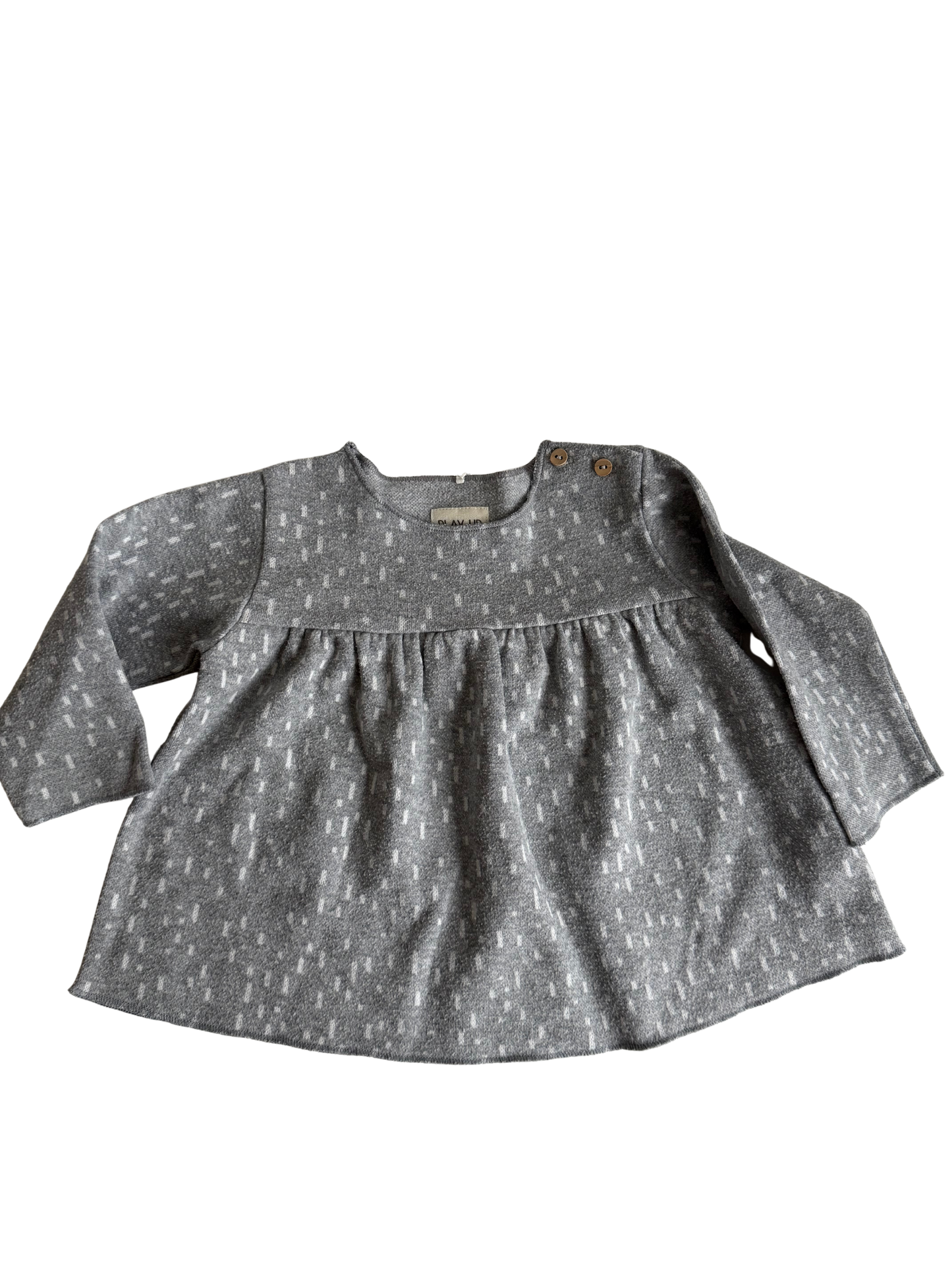 PLAY UP
Oberteil Kleid Tunika grau weiß 74