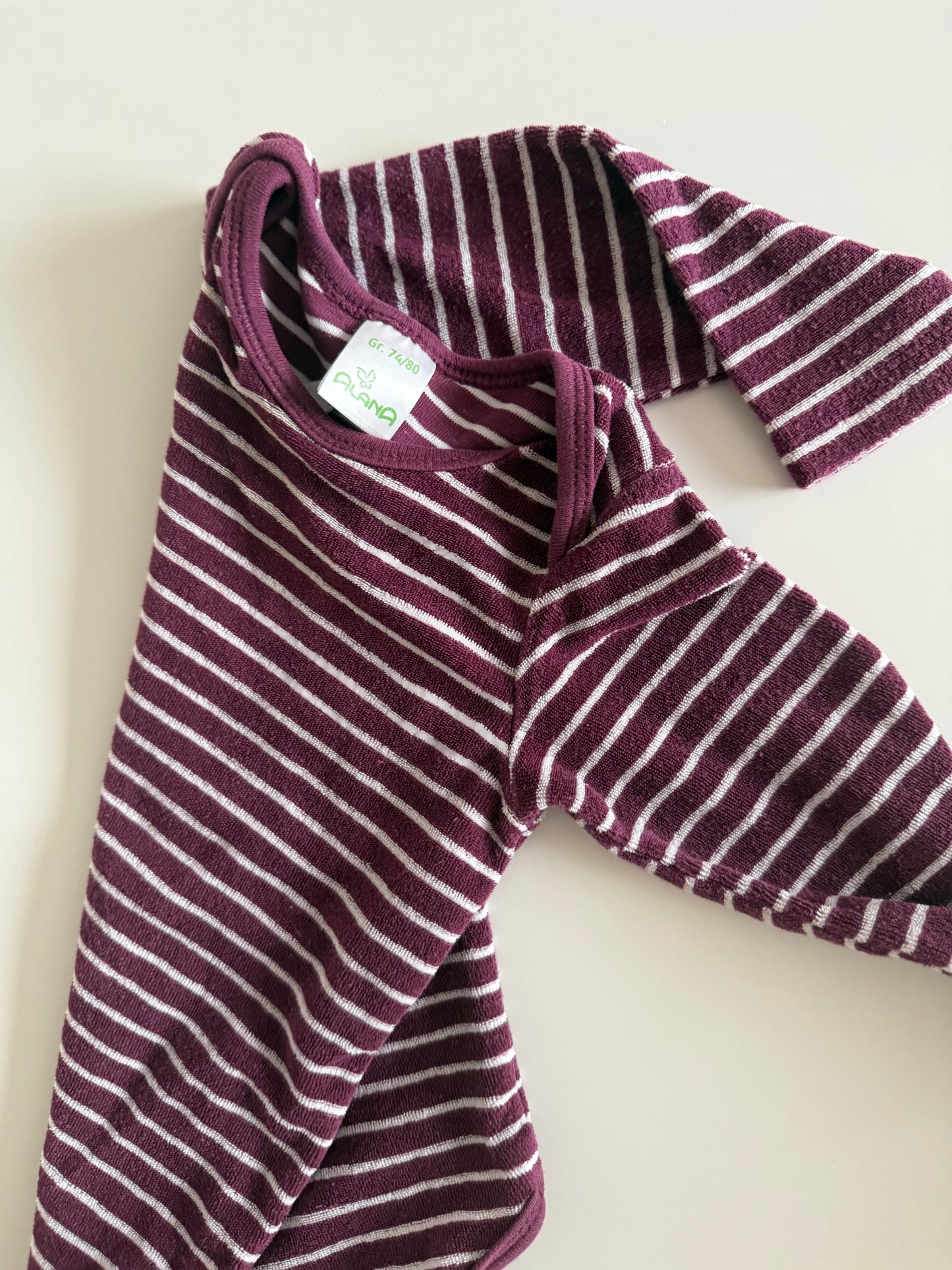 ALANA Body Frottee lila weiß 74/80