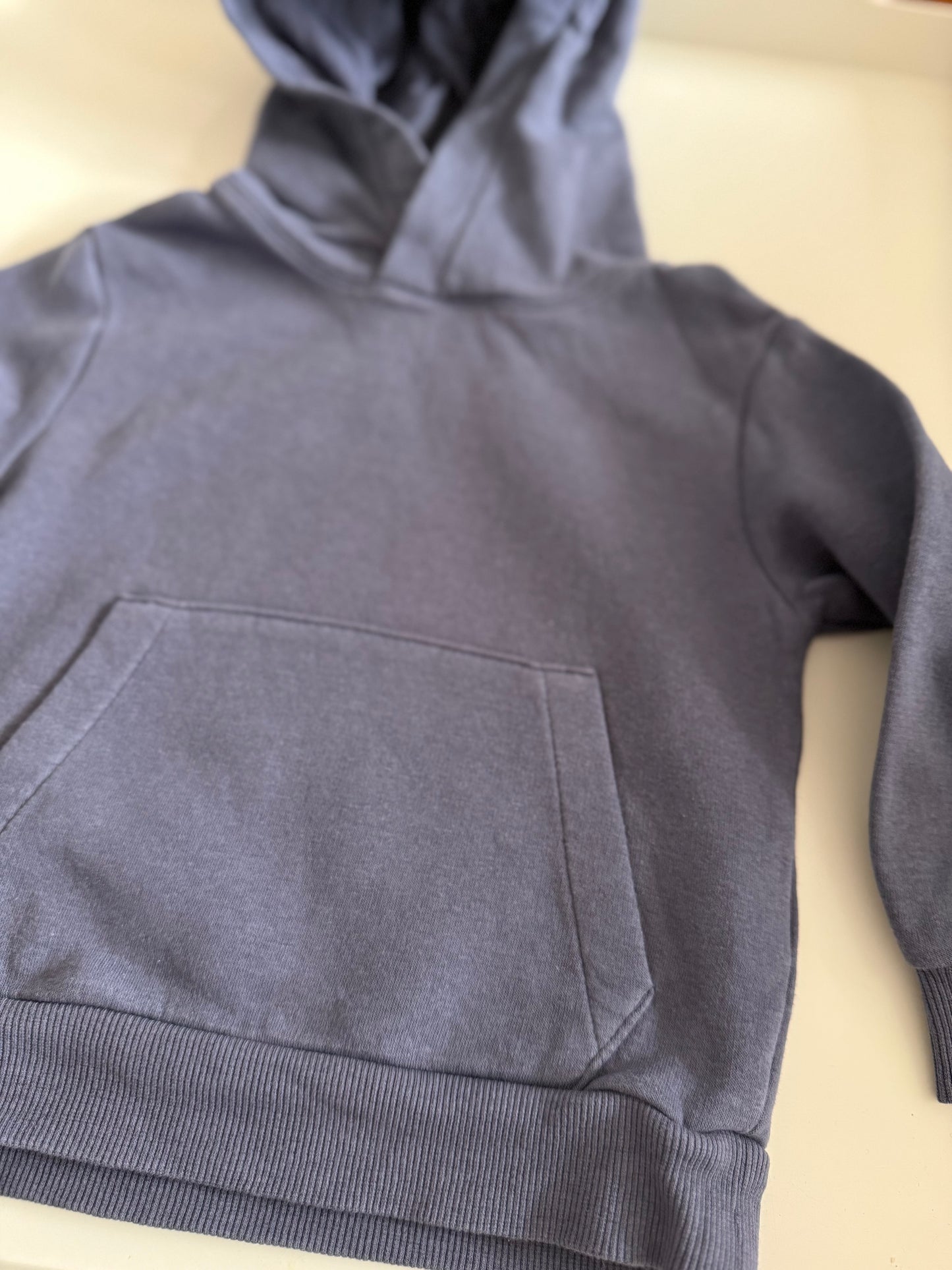 H&M Sweatshirt Hoodie grau blau 98/104
