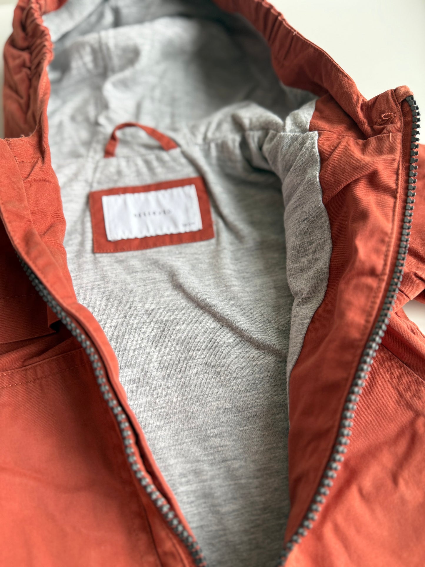 RESERVED Jacke Übergang rostrot grau 74