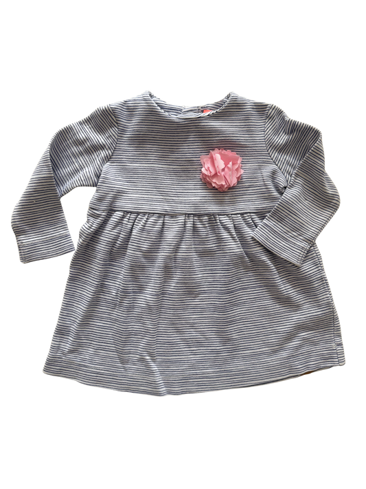 JOULES Kleid blau weiß gestreift Blume 74