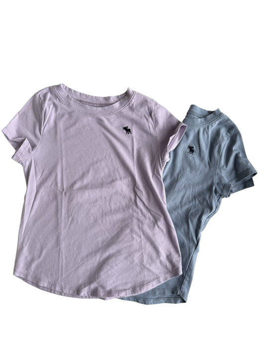 ABERCROMBIE T-Shirt Set hellblau flieder 122/128
