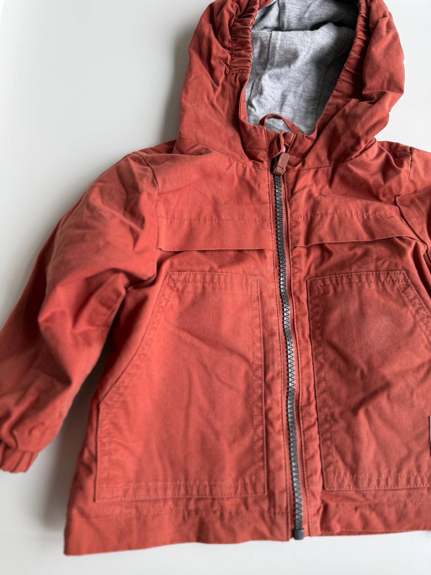 RESERVED Jacke Übergang rostrot grau 74