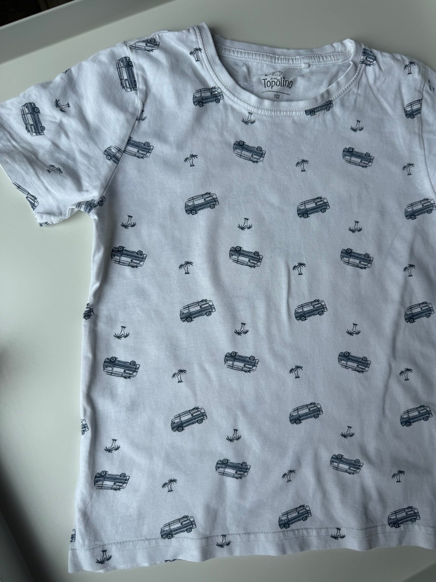 TOPOLINO T-Shirt Bullis weiß blau 122