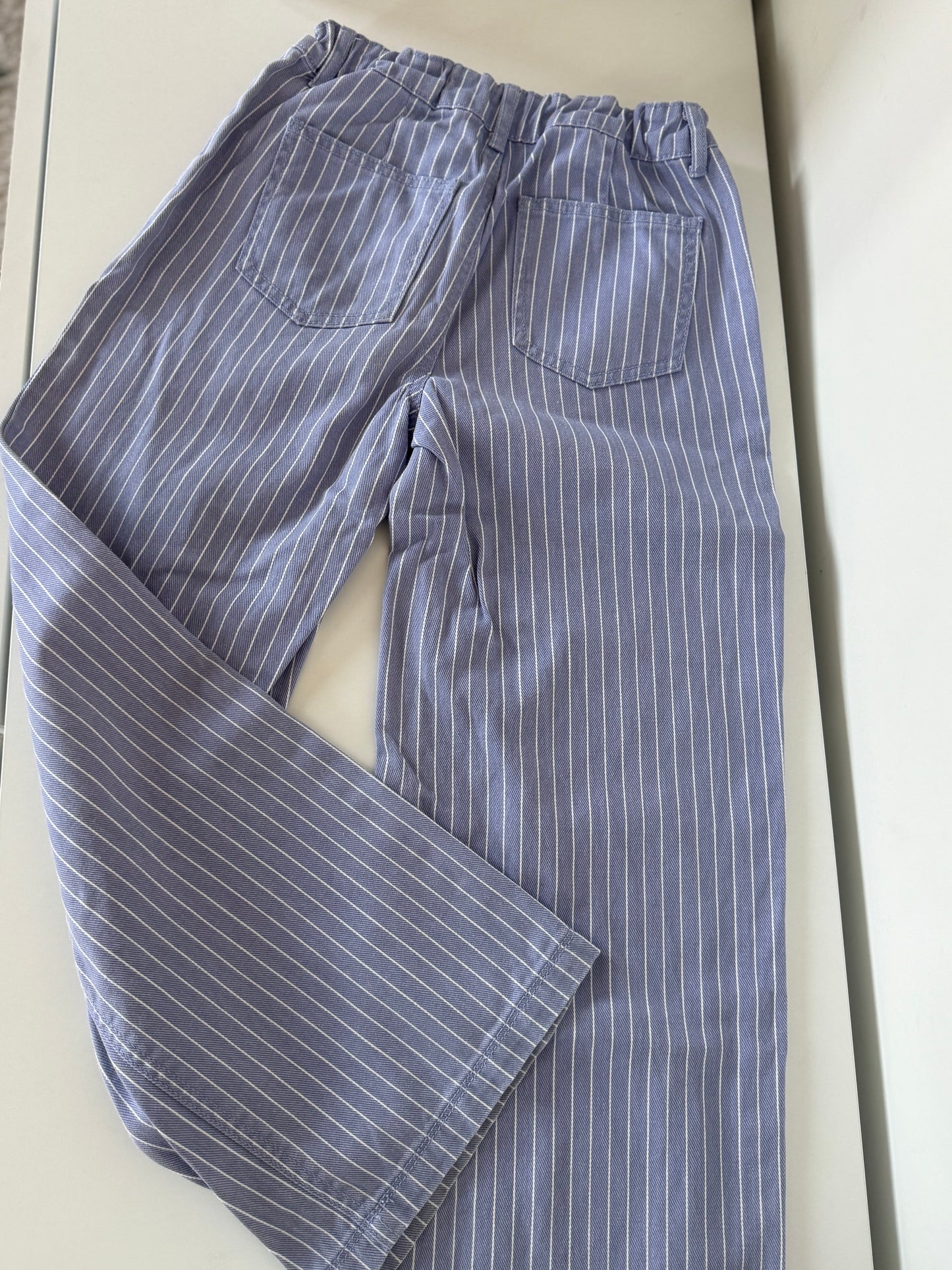 NAME IT Wideleg Jeans gestreift blau weiß 146