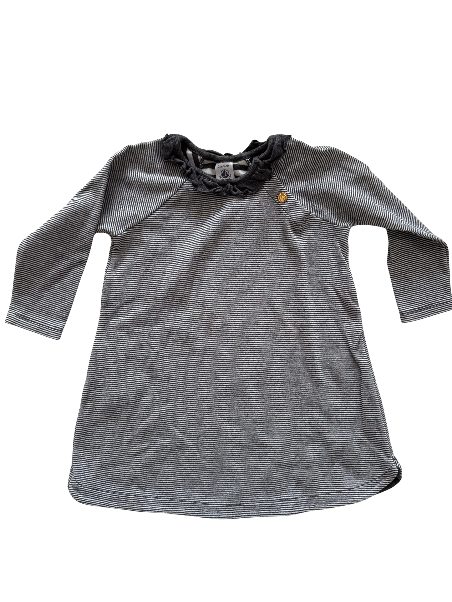 PETIT BATEAU Kleid grau dunkelgrau 86