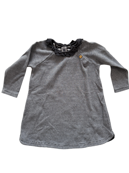 PETIT BATEAU Kleid grau dunkelgrau 86