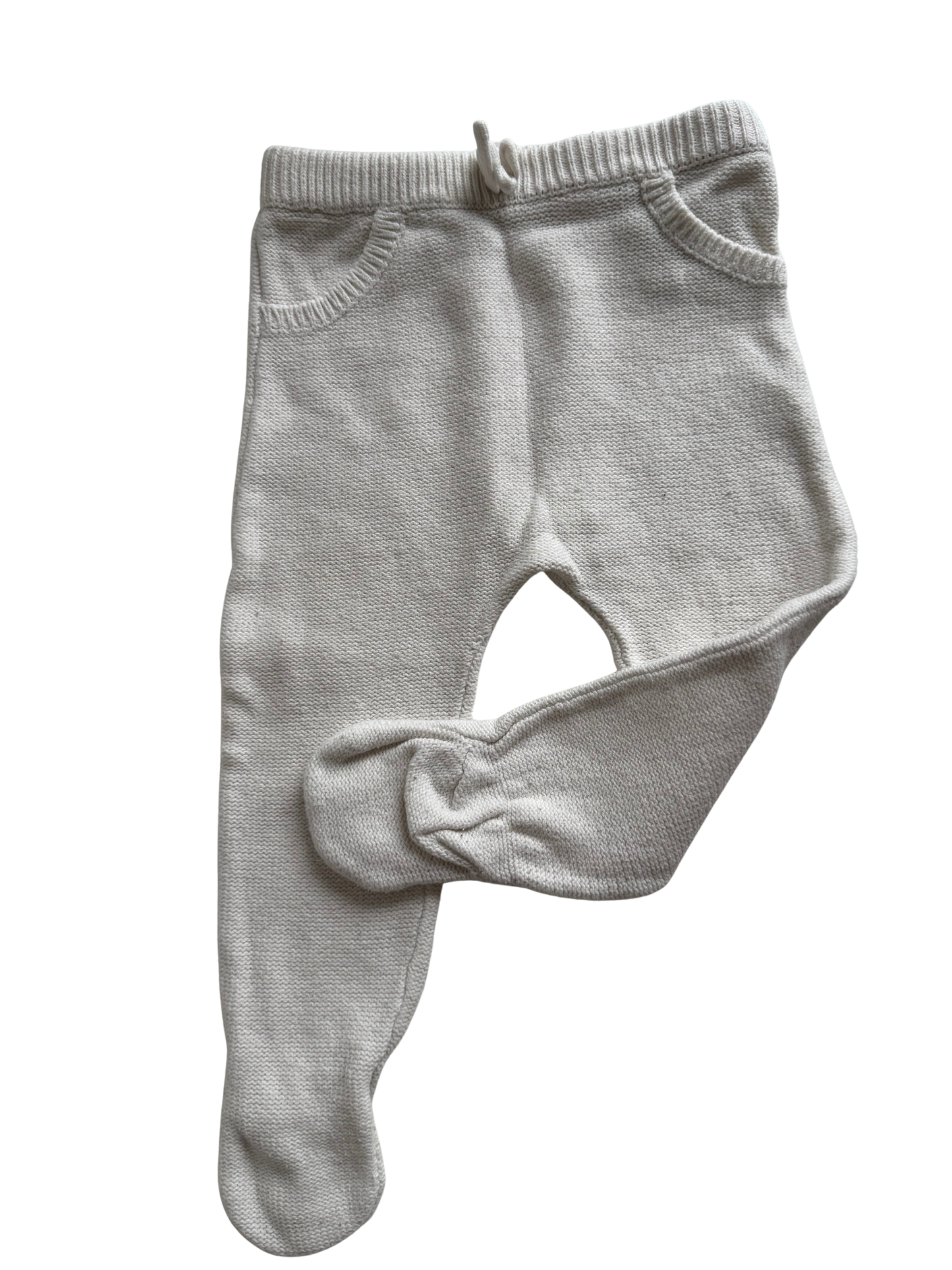 ZARA Strickhose weiß 74