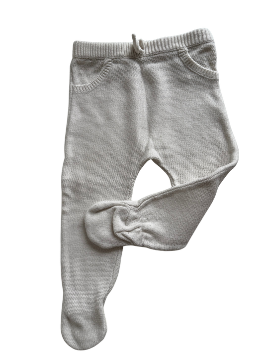 ZARA Strickhose weiß 74
