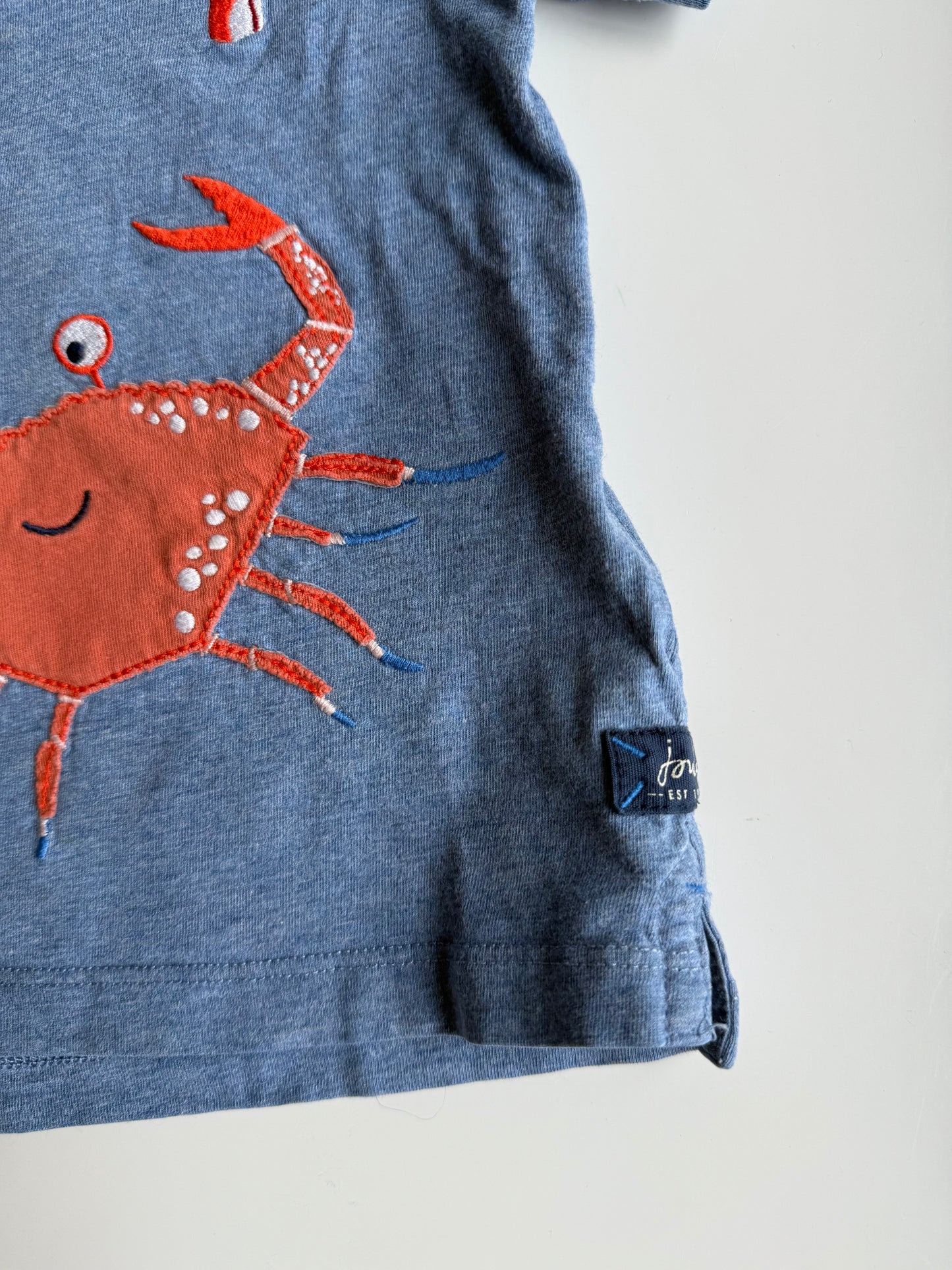 Joules Tshirt Krebs blau 92