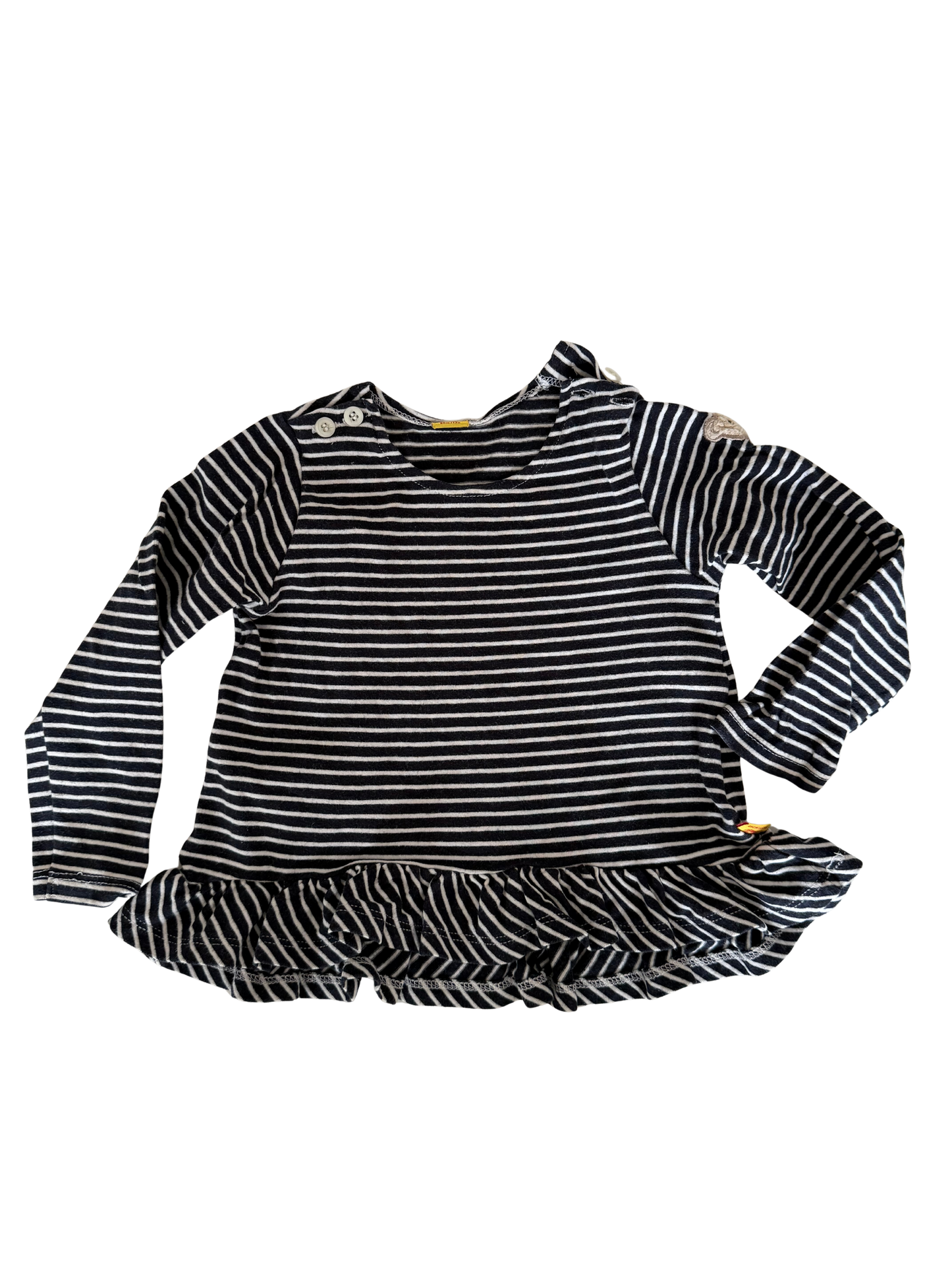STEIFF Langarmshirt Blau weiß gestreift 80
