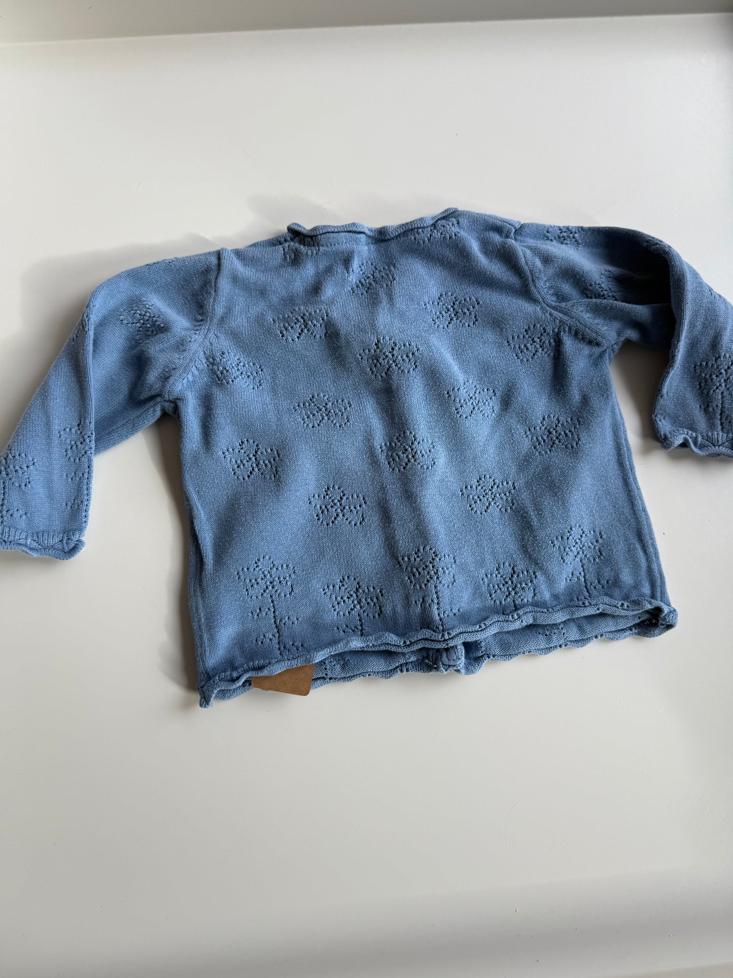 MARKS & SPENCER Strickjacke Taubenblau Marienkäfer 74