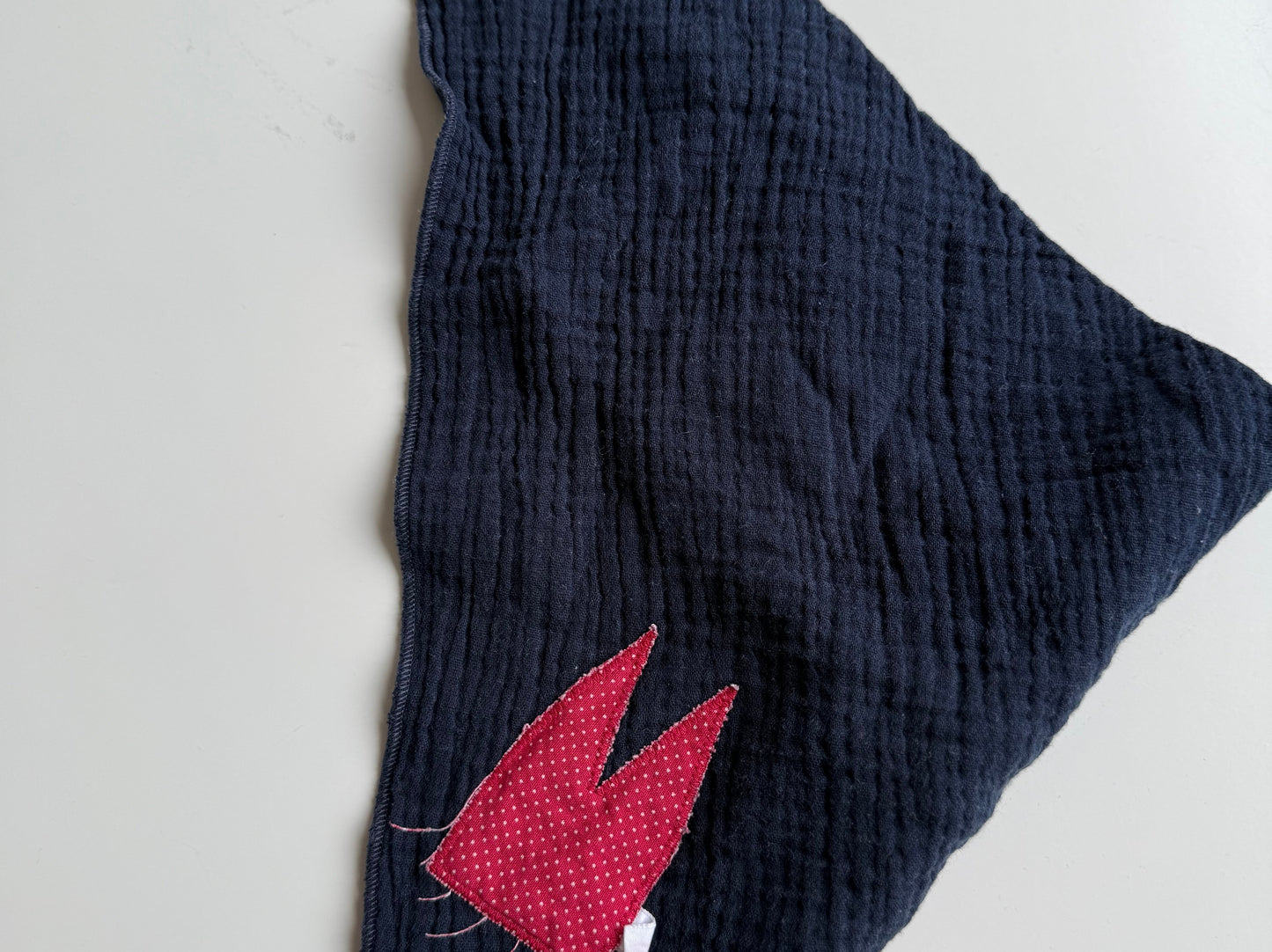 HANDMADE Halstuch Musselin Kölner Dom dunkelblau rot