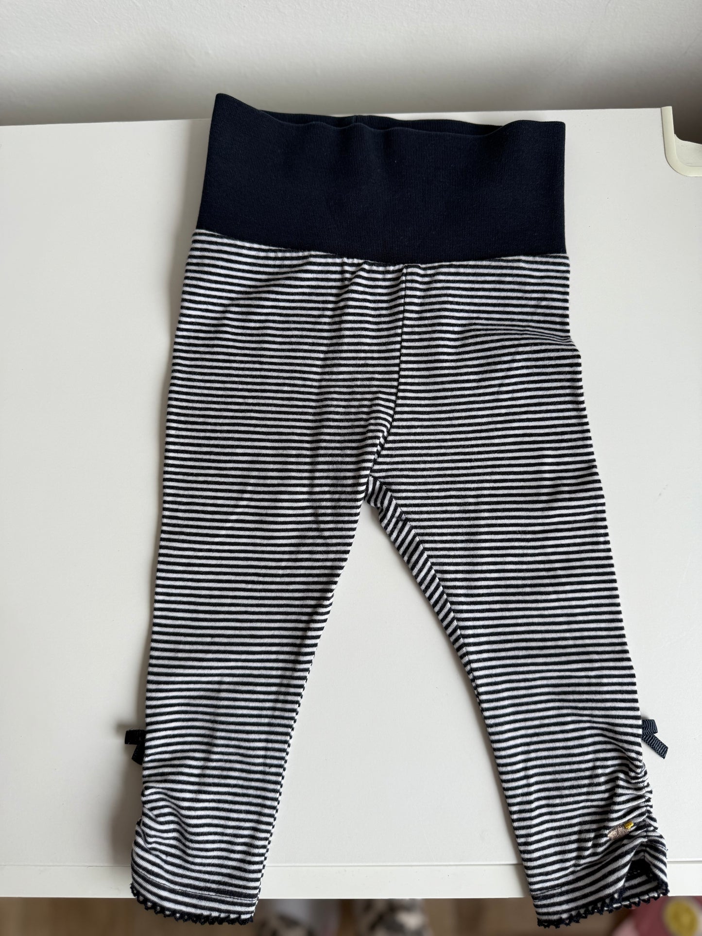STEIFF Leggings gestreift blau weiß 74