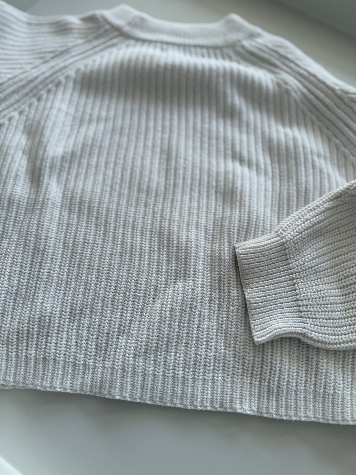 MANGO Pullover Strick cropped weiß 152