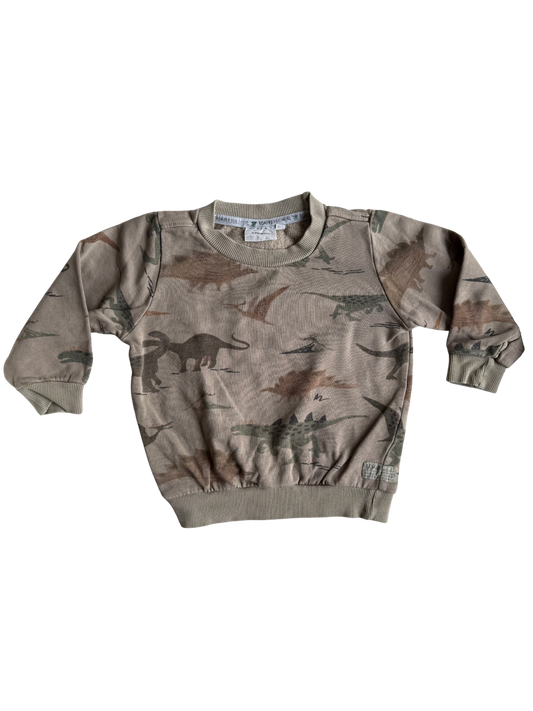 STURDY Sweatshirt Dinos beige braun 92