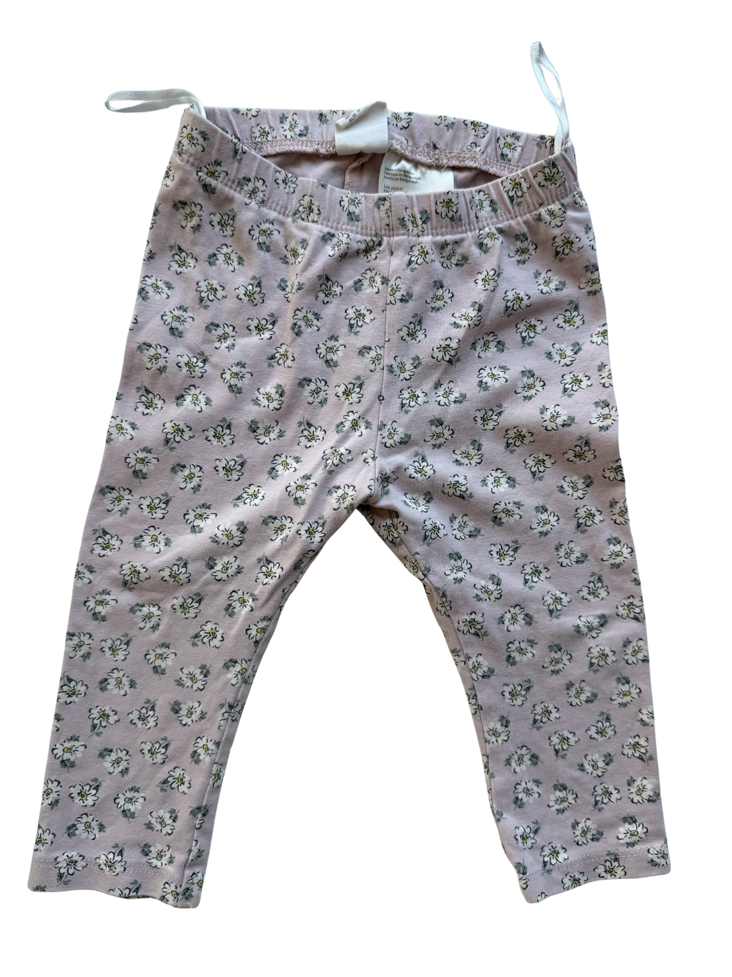 H&M Leggings Rosa Streublumen 74