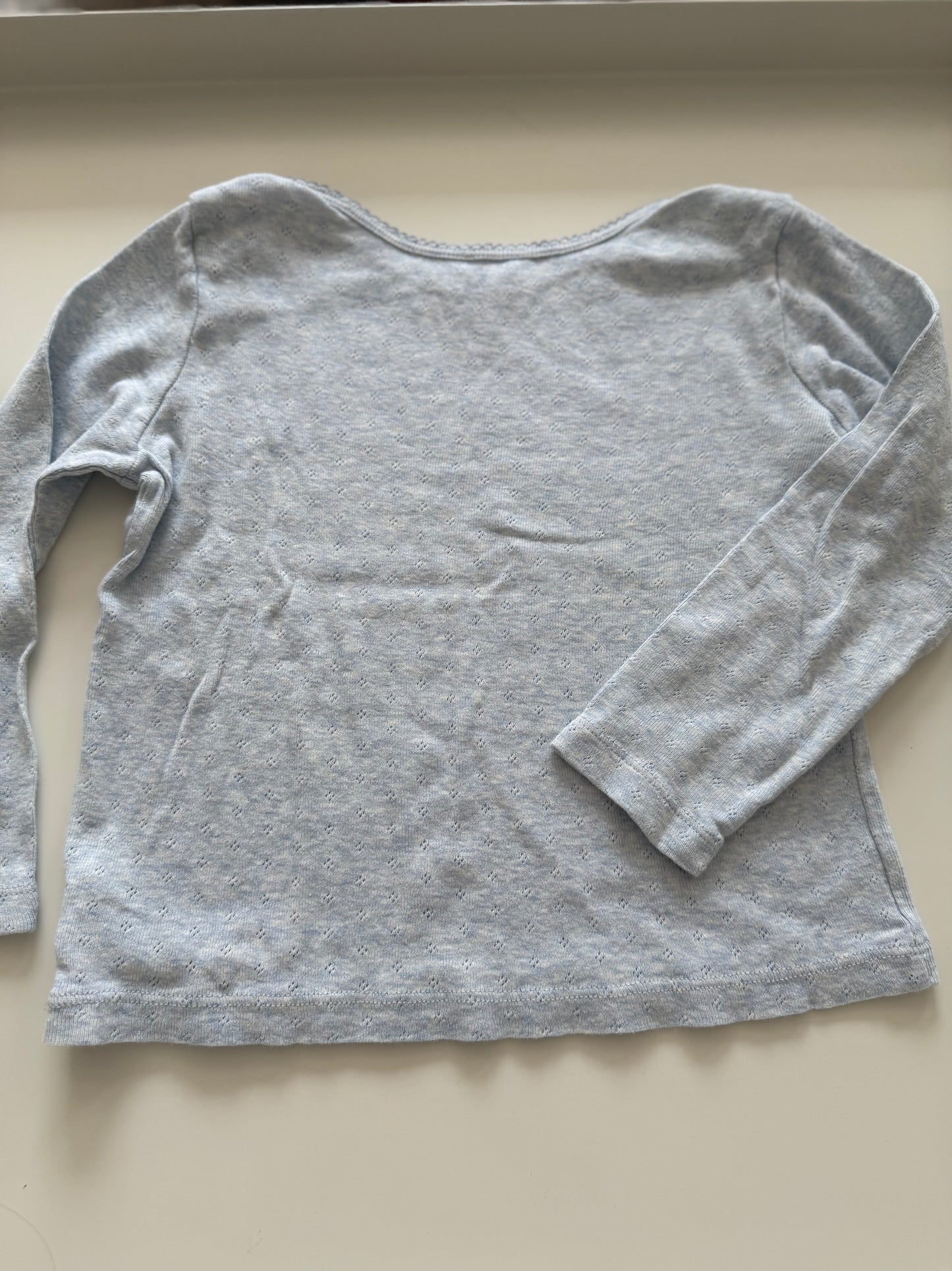 BABY BODEN Langarmshirt hellblau grau 92/98