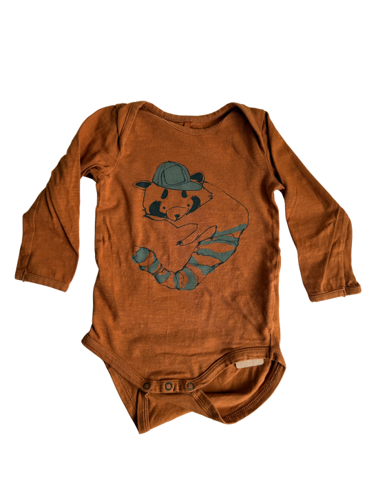 SOFT GALLERY Langarmbody Waschbär braun 74