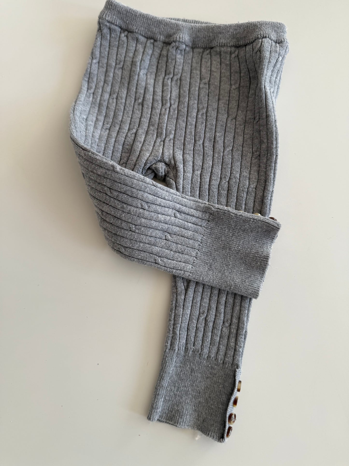 ZARA Hose Strick grau 74/80