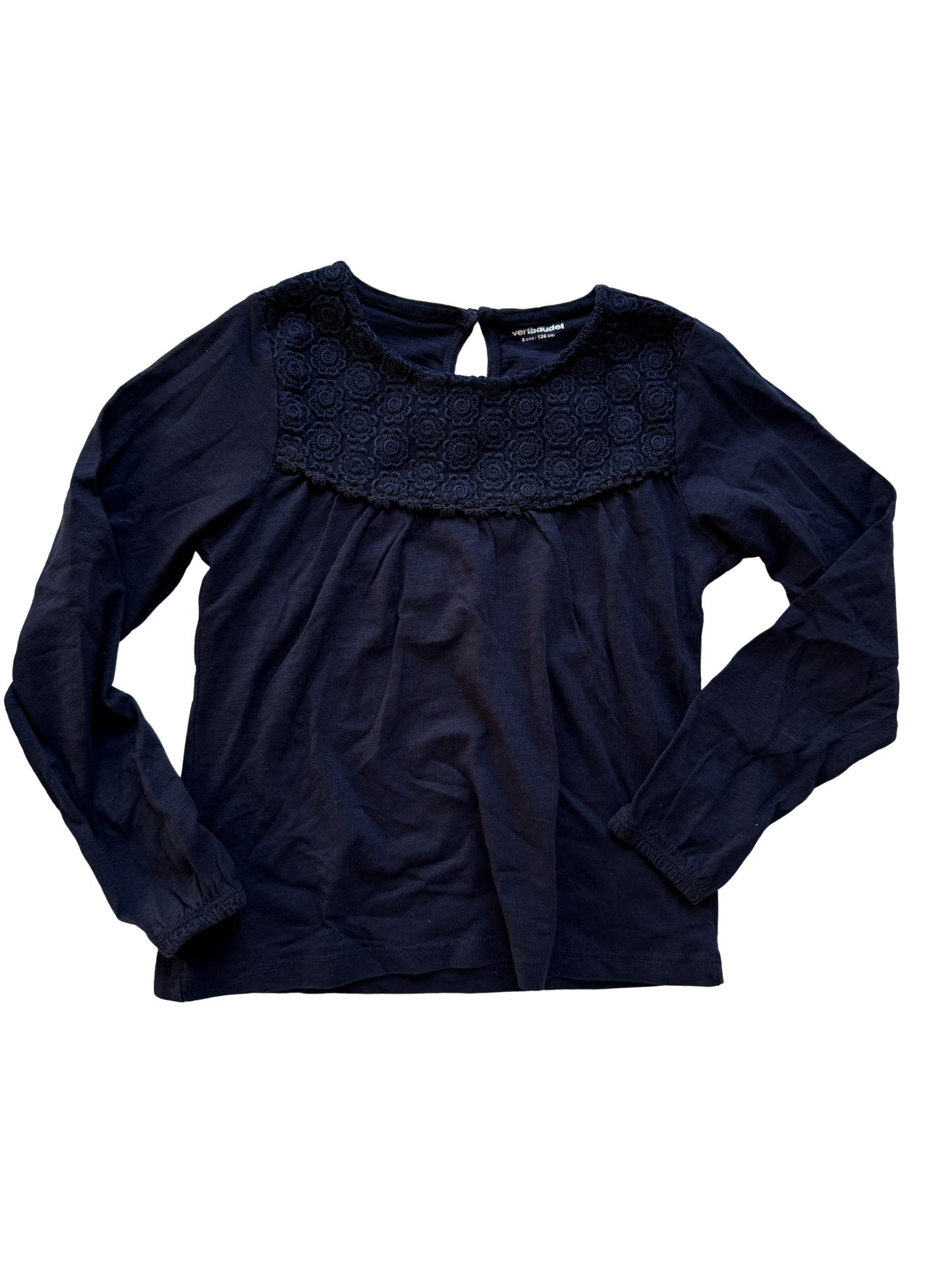 VERBAUDET Langarmshirt dunkelblau 122/128