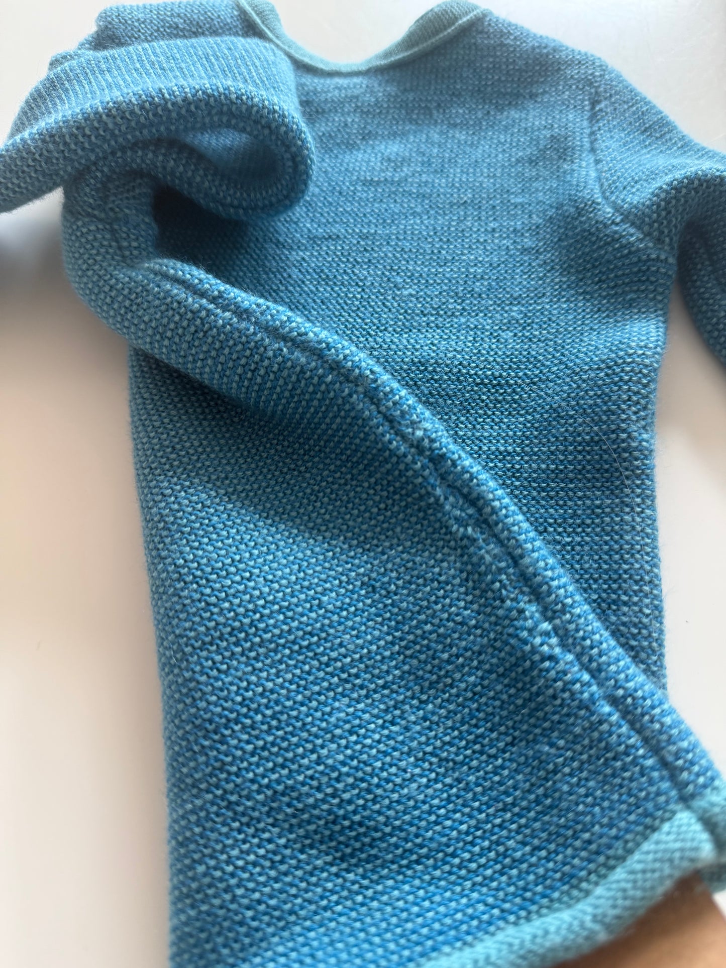 DISANA Pullover Türkis Schurwolle 62/68