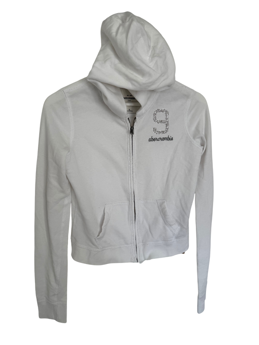 ABERCROMBIE Sweatjacke weiß XL 146/152