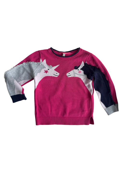 JOULES Pullover pink Einhörner 98