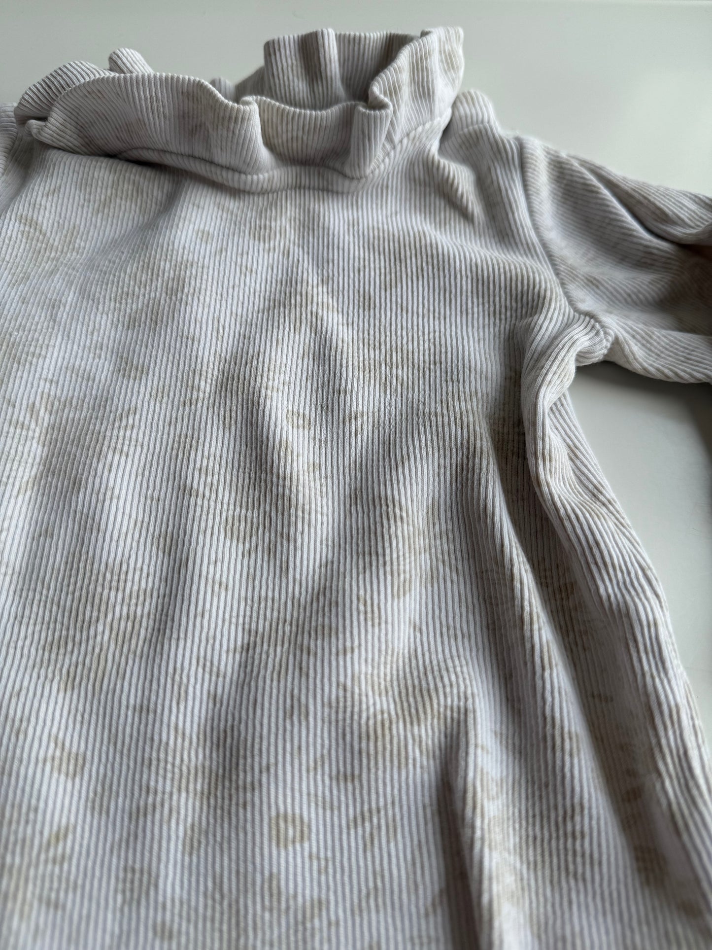 LEEVJE Body Ripp Blümchen beige 86/92