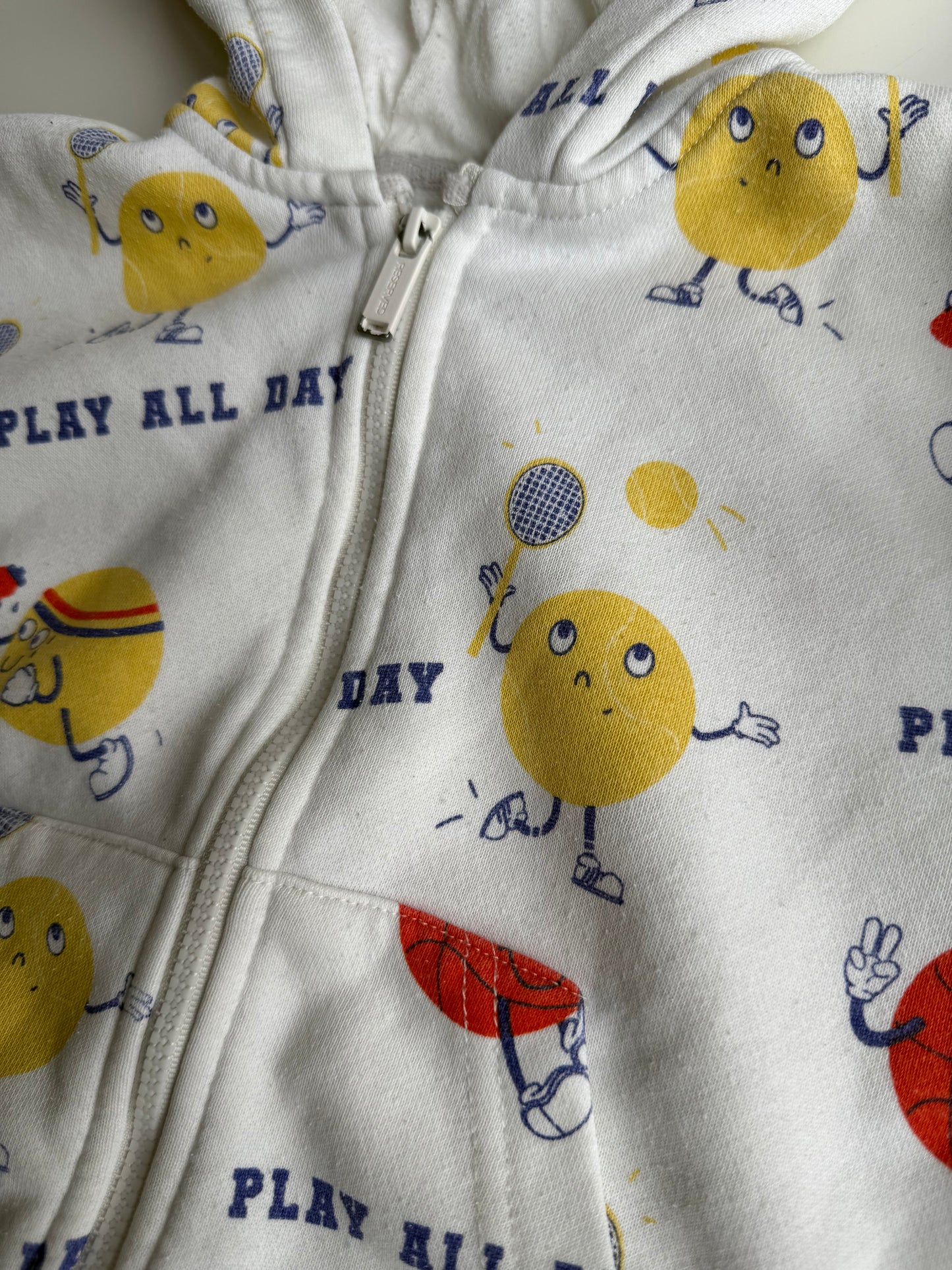 RESERVED Sweatjacke Tennis weiß bunt 92
