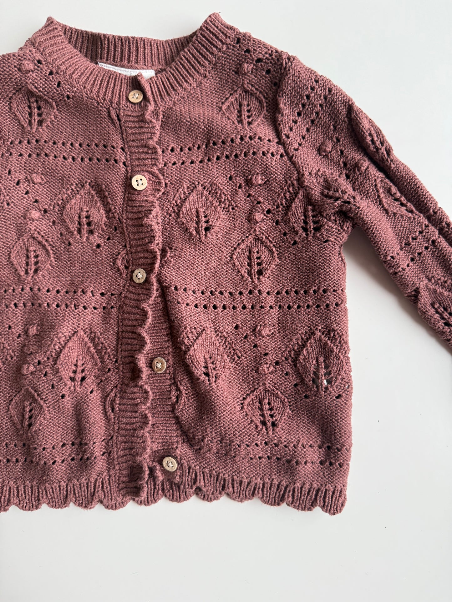 TOPOMINI Strickjacke Burgunder braun lila 80