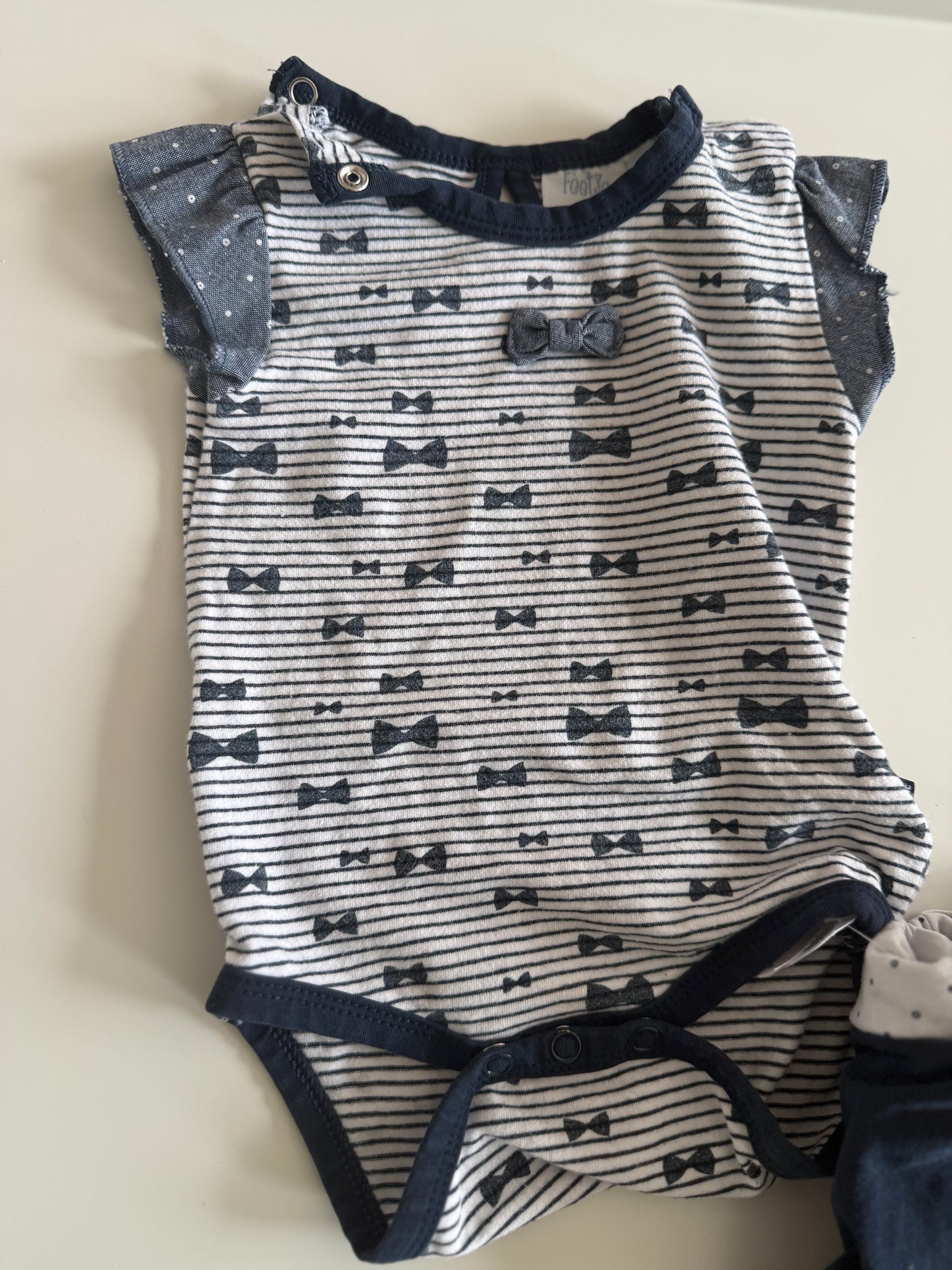 FEETJE Set Body Shorts blau weiß maritim 68