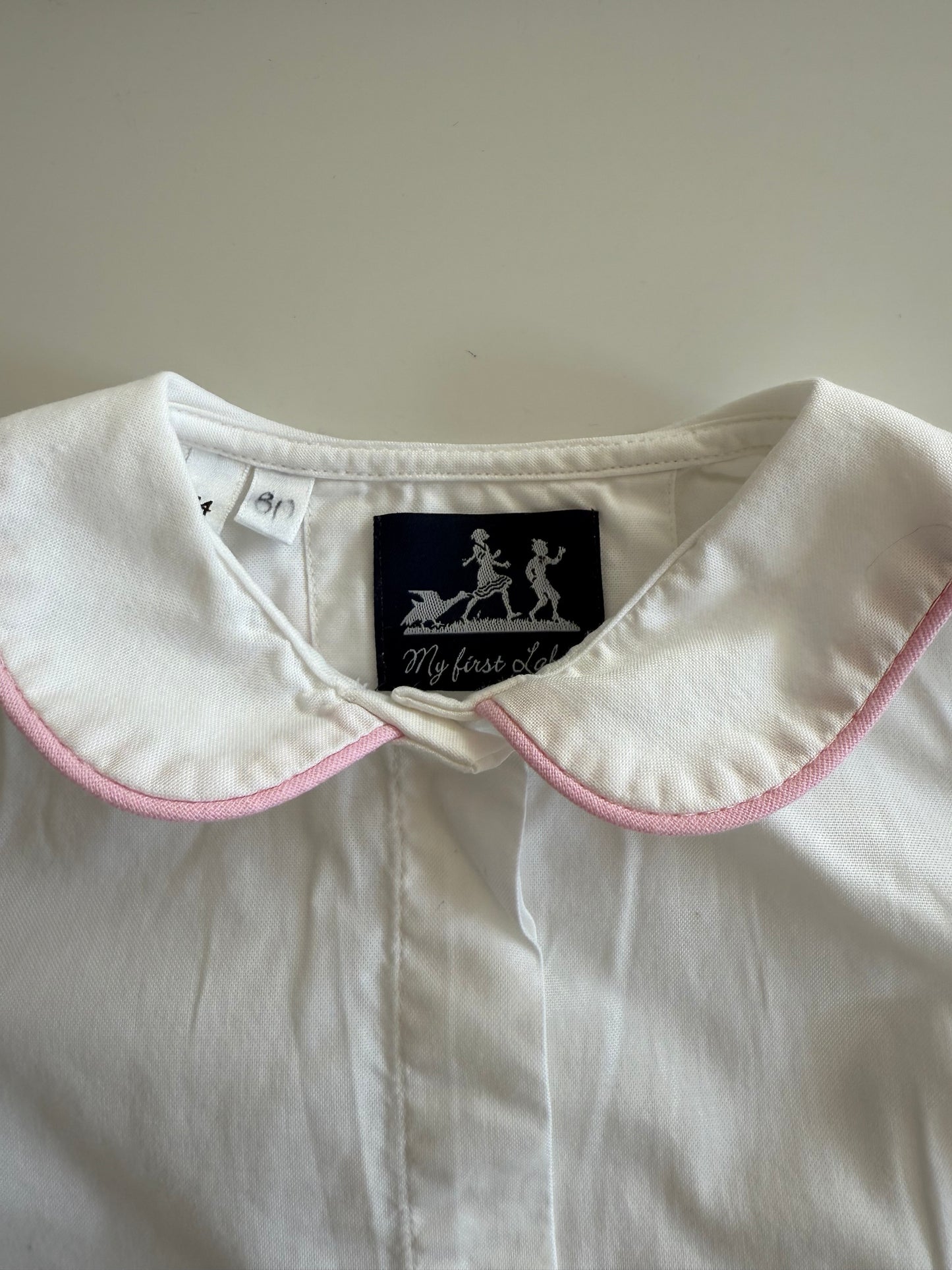 MY FIRST LABEL Bluse weiß rosa 74