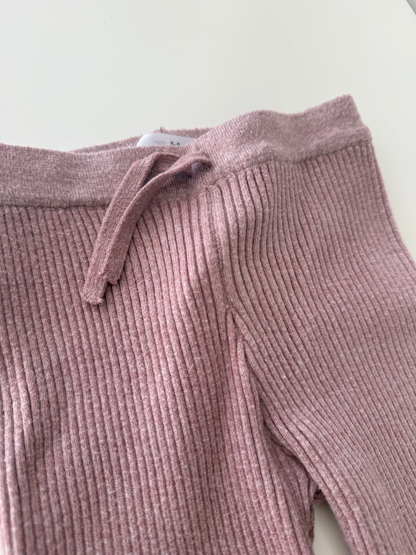 ZARA Leggings Rosa Ripp 116