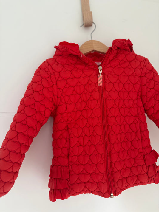 BILLIEBLUSH Übergangsjacke Herzen rot 98/104
