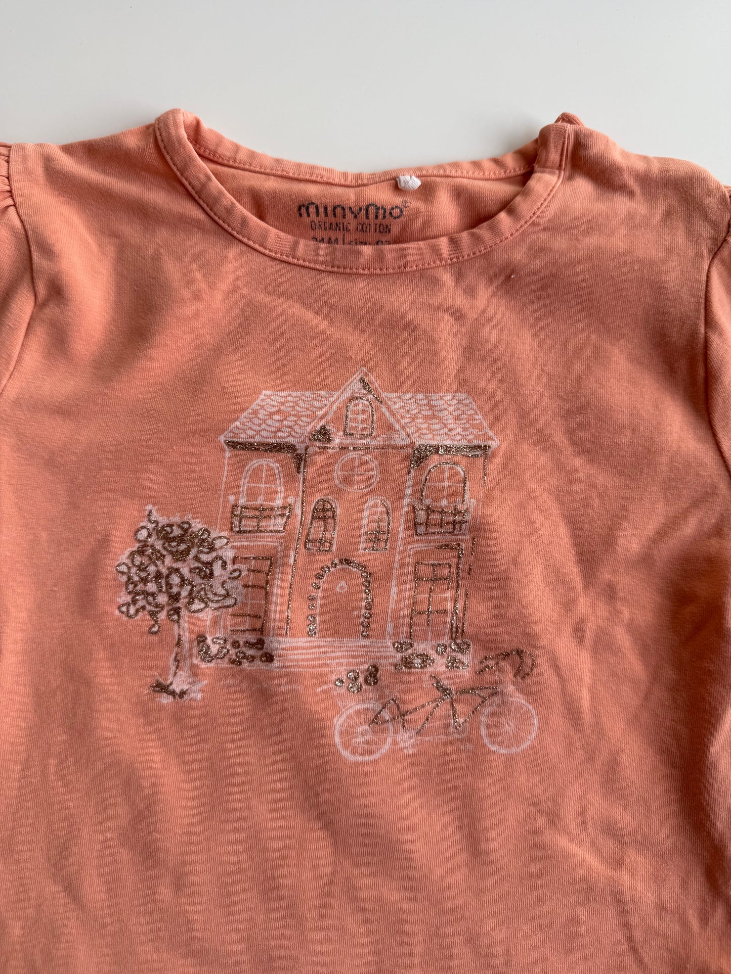 MINYMO Langarmshirt lachsfarben 92