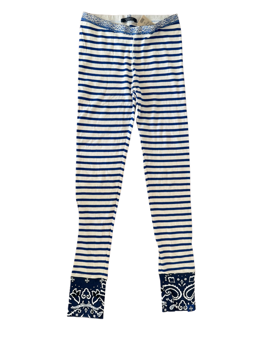 SCOTCH & SODA Leggings blau weiß gestreift 152