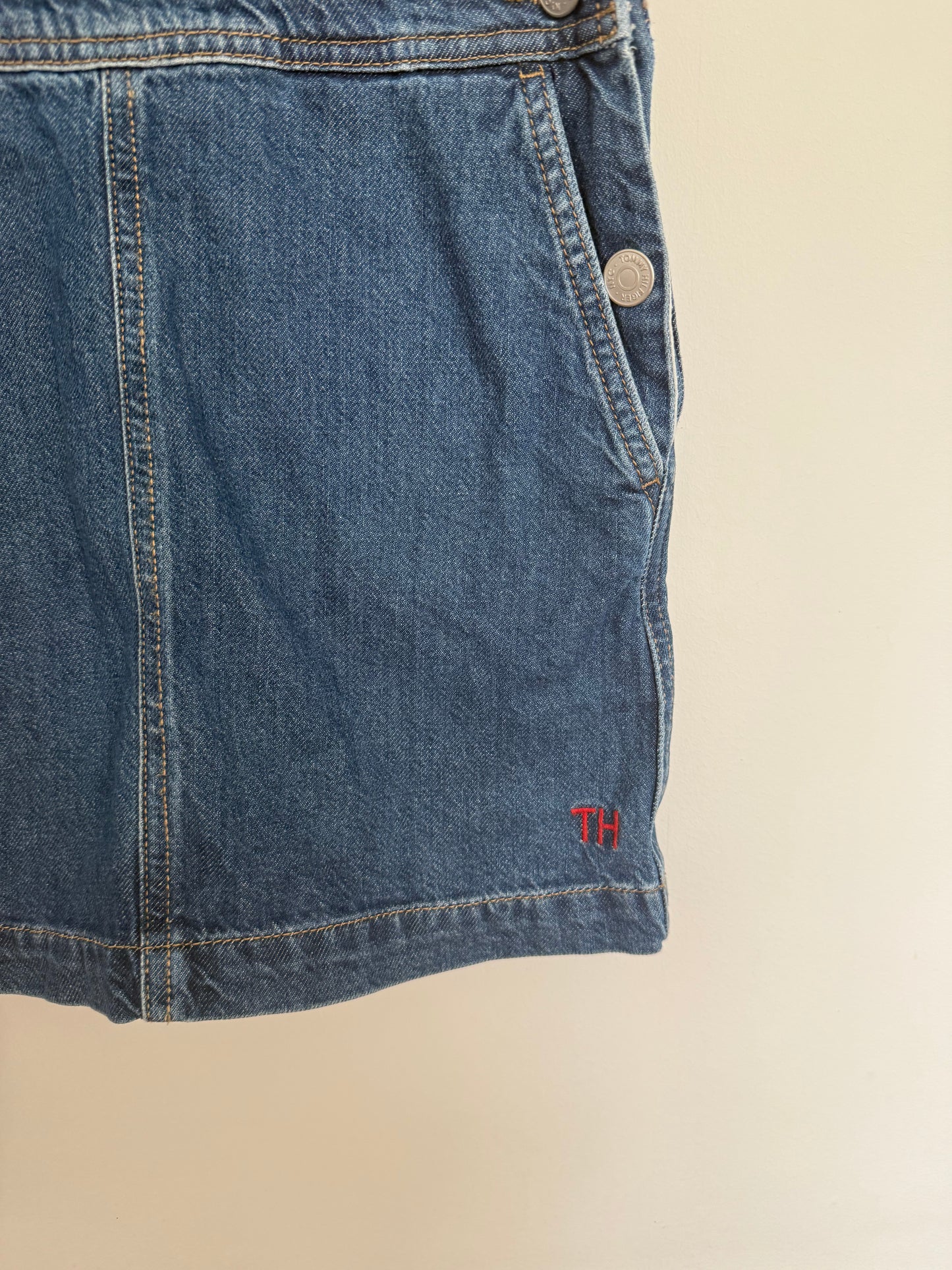 TOMMY HILFIGER Latzrock Kleid Jeans 140