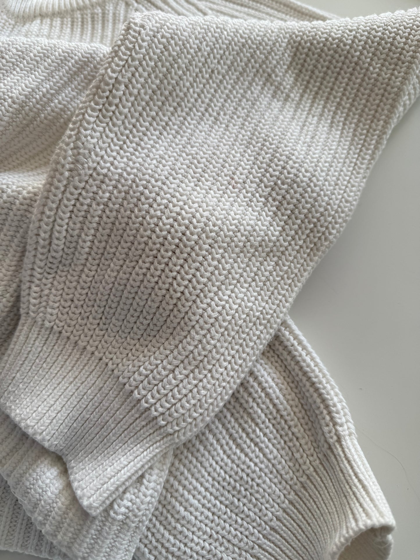 MANGO Pullover Strick cropped weiß 152