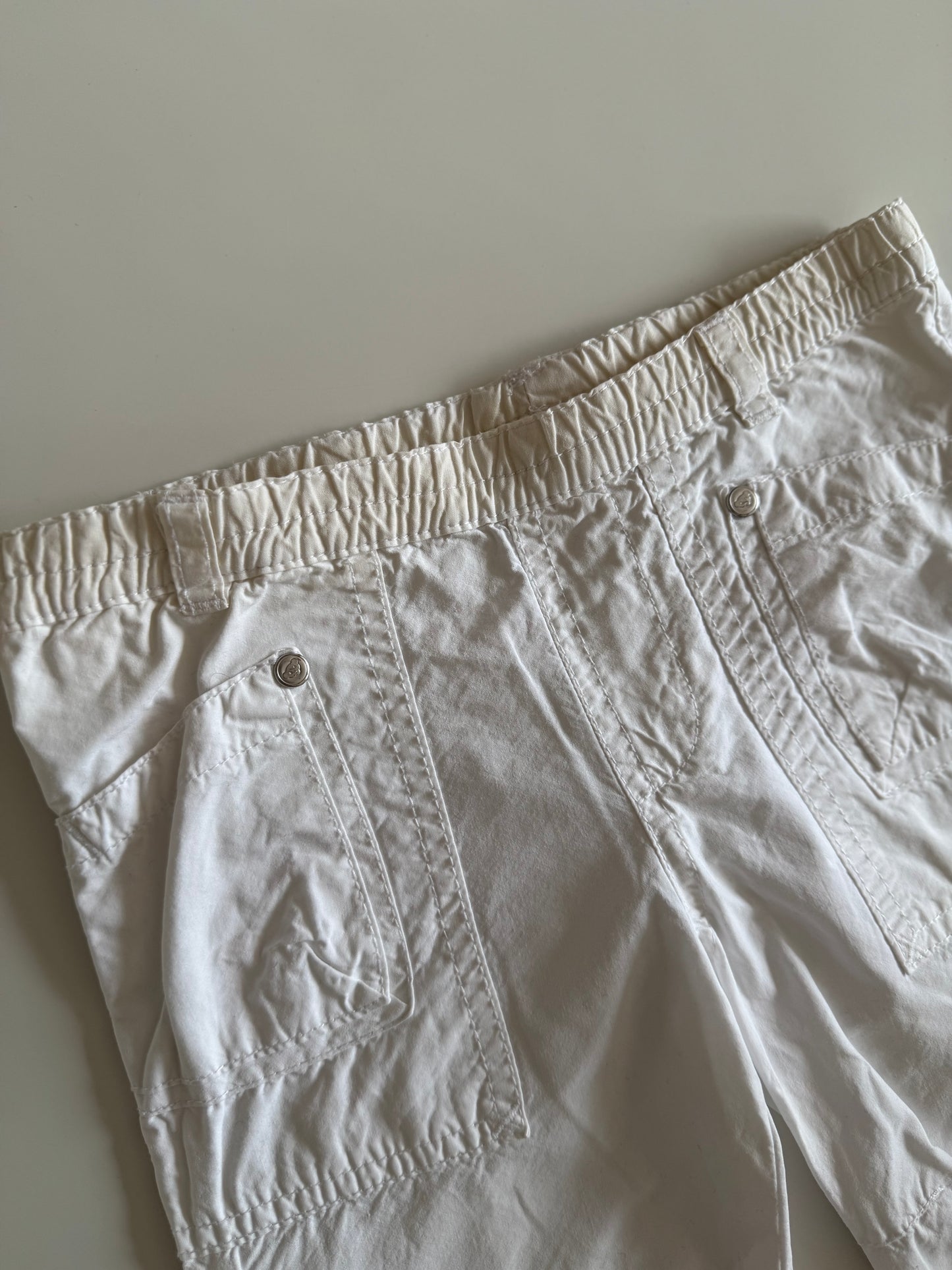 STEIFF Hose Cargo Bermuda Shorts Bärchen weiß 80